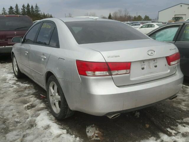 5NPET46FX8H311143 - 2008 HYUNDAI SONATA GLS SILVER photo 3