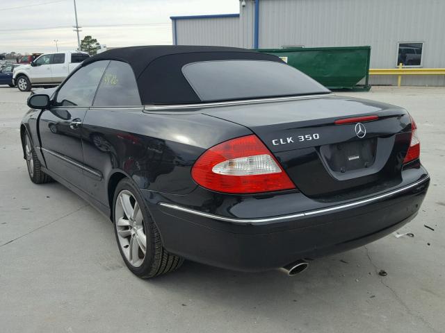 WDBTK56H46F188656 - 2006 MERCEDES-BENZ CLK 350 BLACK photo 3