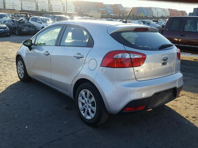 KNADM5A31C6026214 - 2012 KIA RIO LX Արծաթագույն լուսանկար 3