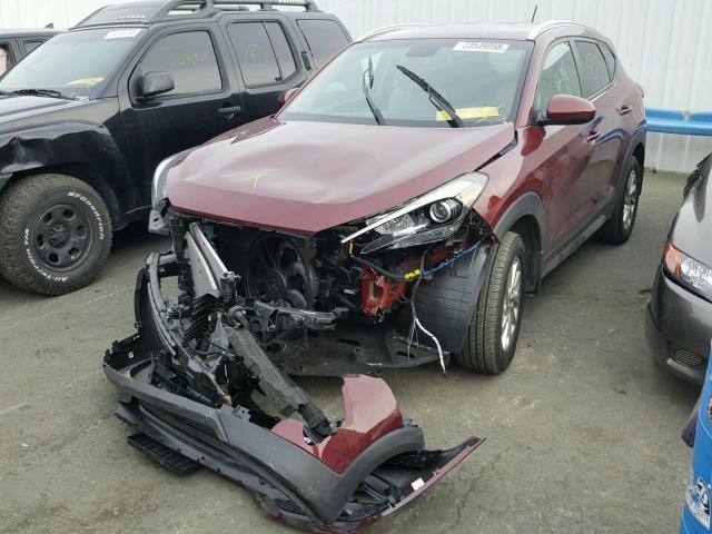 KM8J33A45HU331137 - 2017 HYUNDAI TUCSON LIM RED photo 2