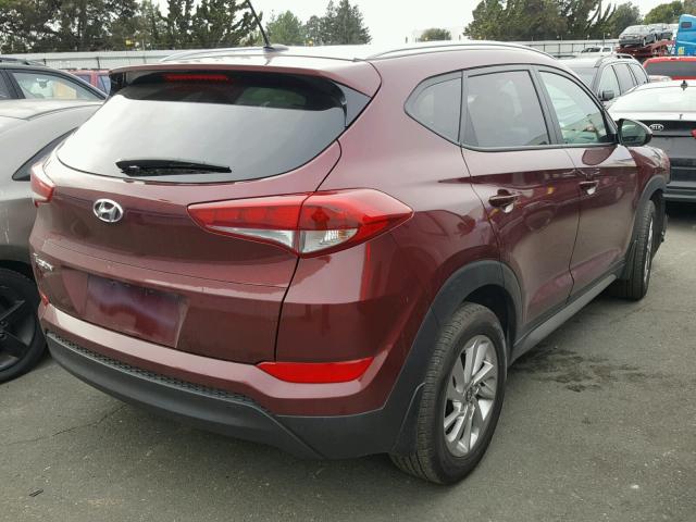 KM8J33A45HU331137 - 2017 HYUNDAI TUCSON LIM RED photo 4