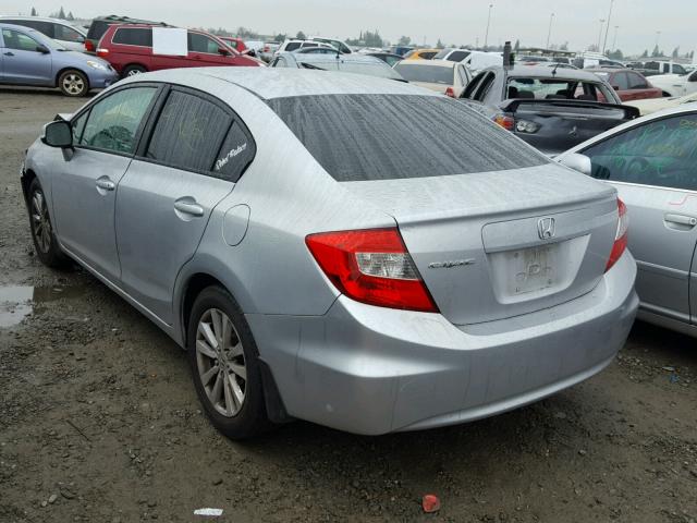 19XFB2F80CE388260 - 2012 HONDA CIVIC EX ვერცხლისფერი ფოტო 3