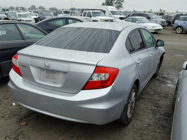 19XFB2F80CE388260 - 2012 HONDA CIVIC EX SILVER photo 4