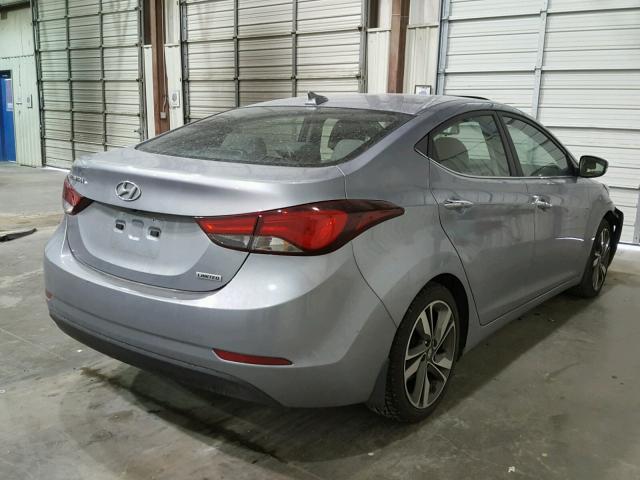 5NPDH4AE9FH549302 - 2015 HYUNDAI ELANTRA SE SILVER photo 4