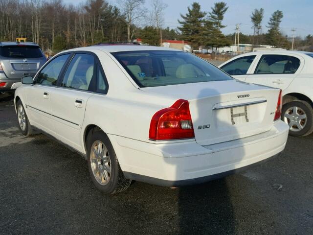 YV1TH59H541367806 - 2004 VOLVO S80 2.5T WHITE photo 3