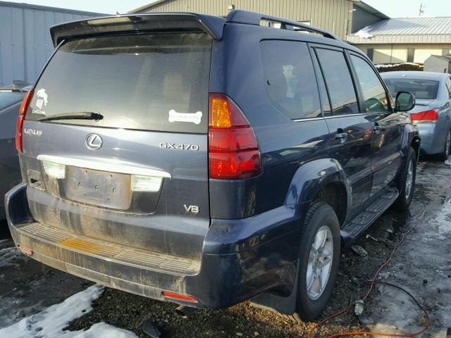 JTJBT20X930013226 - 2003 LEXUS GX 470 BLUE photo 4