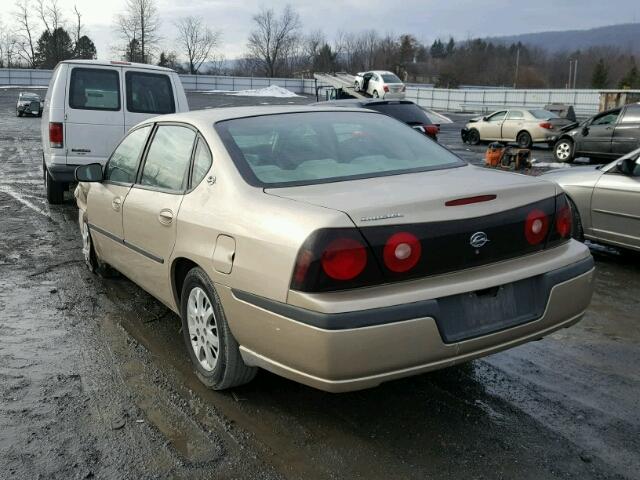 2G1WF52E549429363 - 2004 CHEVROLET IMPALA GOLD photo 3