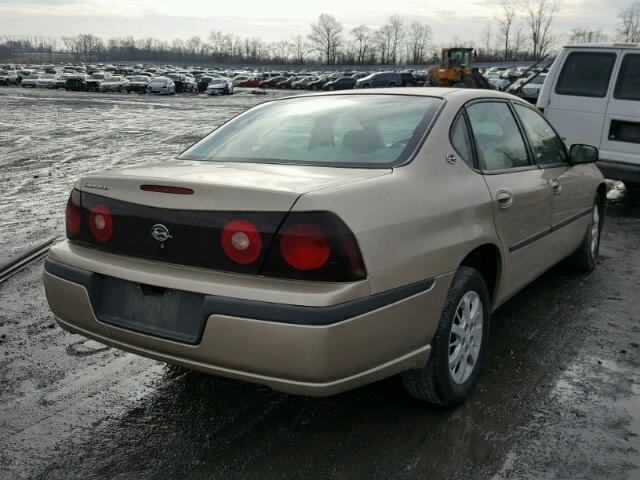 2G1WF52E549429363 - 2004 CHEVROLET IMPALA GOLD photo 4