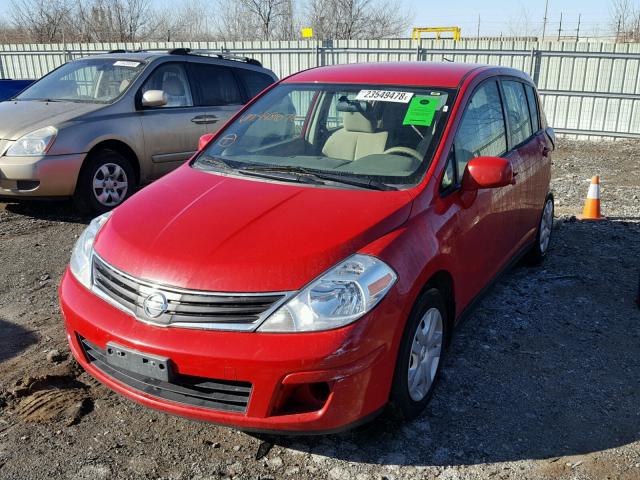 3N1BC1CP6AL448670 - 2010 NISSAN VERSA S RED photo 2