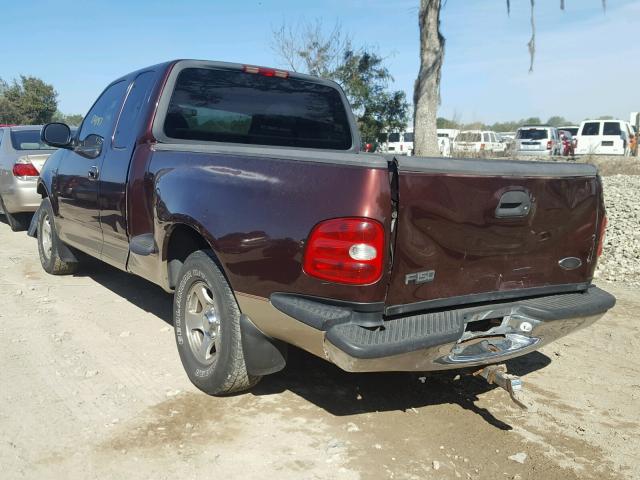 1FTRX07W5YKA01657 - 2000 FORD F150 BURGUNDY photo 3