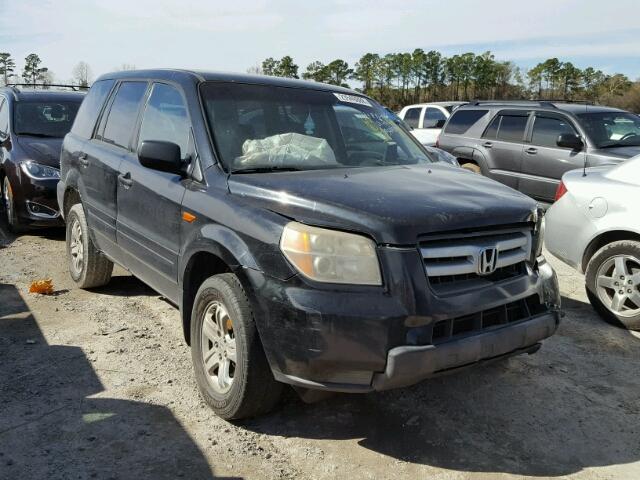 5FNYF281X7B042326 - 2007 HONDA PILOT LX BLACK photo 1