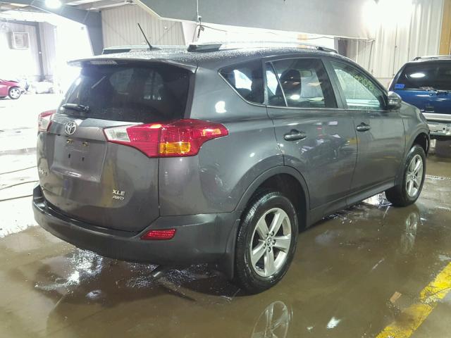 2T3RFREV8FW364072 - 2015 TOYOTA RAV4 XLE GRAY photo 4