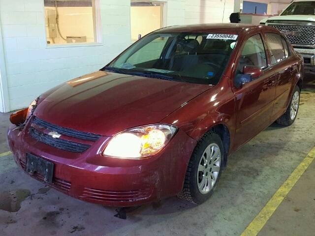 1G1AD5F51A7192099 - 2010 CHEVROLET COBALT 1LT RED photo 2