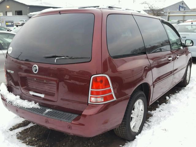 2MRDA22287BJ00880 - 2007 MERCURY MONTEREY L MAROON photo 4