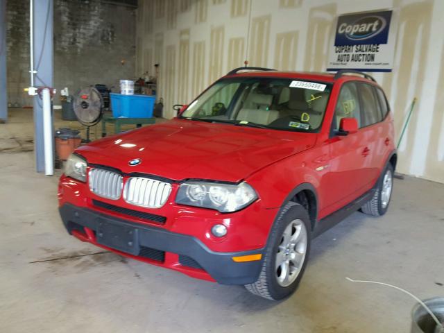 WBXPC93477WF07127 - 2007 BMW X3 3.0SI RED photo 2