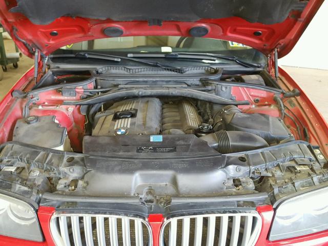 WBXPC93477WF07127 - 2007 BMW X3 3.0SI RED photo 7