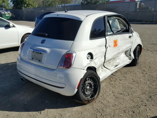 3C3CFFAR6DT599608 - 2013 FIAT 500 POP WHITE photo 4