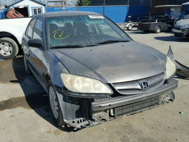 2HGES165X4H526275 - 2004 HONDA CIVIC LX GRAY photo 1