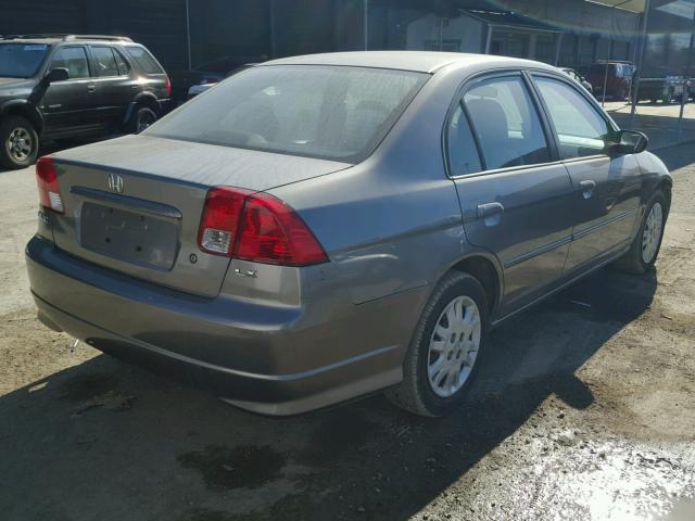 2HGES165X4H526275 - 2004 HONDA CIVIC LX GRAY photo 4