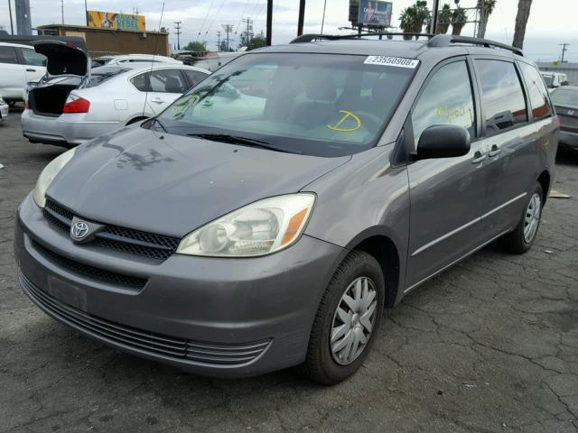 5TDZA23CX4S062952 - 2004 TOYOTA SIENNA CE CHARCOAL photo 2