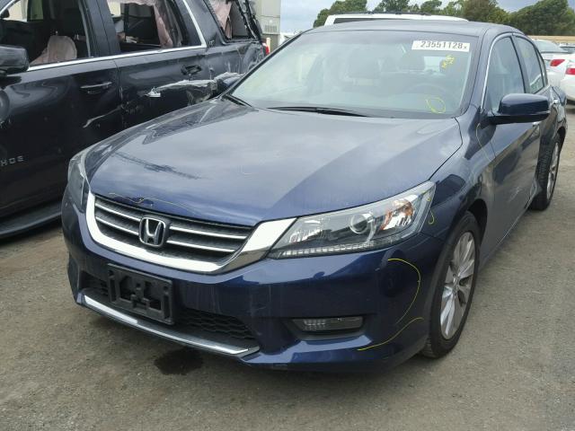 1HGCR2F79EA278062 - 2014 HONDA ACCORD EX BLUE photo 2