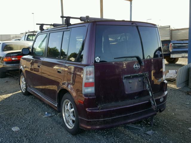 JTLKT334964048733 - 2006 TOYOTA SCION XB PURPLE photo 3