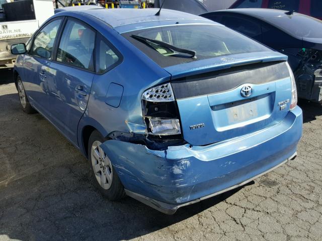 JTDKB20U377668796 - 2007 TOYOTA PRIUS BLUE photo 3