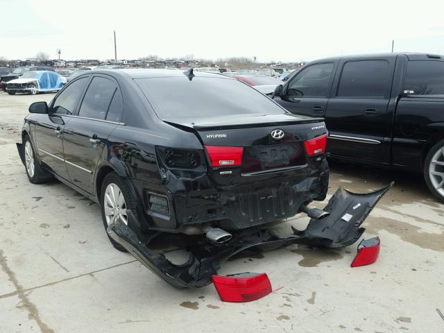 5NPEU46F59H528758 - 2009 HYUNDAI SONATA SE BLACK photo 3