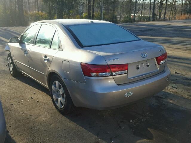 5NPET46C78H338435 - 2008 HYUNDAI SONATA GLS GRAY photo 3