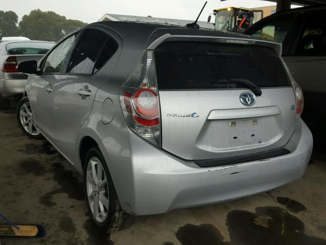 JTDKDTB35C1011628 - 2012 TOYOTA PRIUS C SILVER photo 3