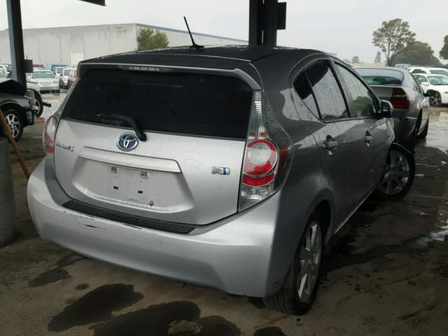 JTDKDTB35C1011628 - 2012 TOYOTA PRIUS C SILVER photo 4