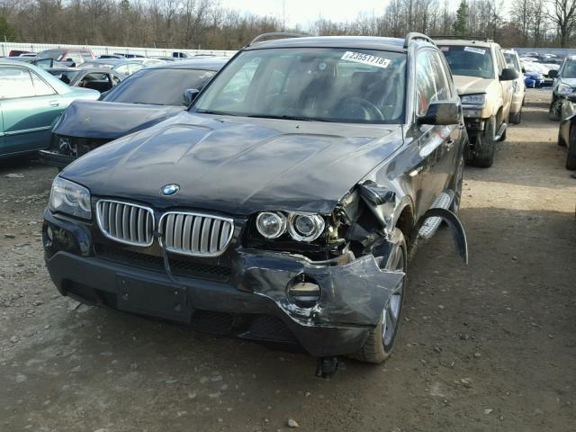 WBXPC93438WJ24168 - 2008 BMW X3 3.0SI BLACK photo 2