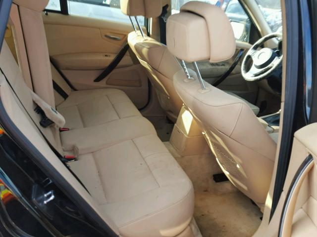 WBXPC93438WJ24168 - 2008 BMW X3 3.0SI BLACK photo 6
