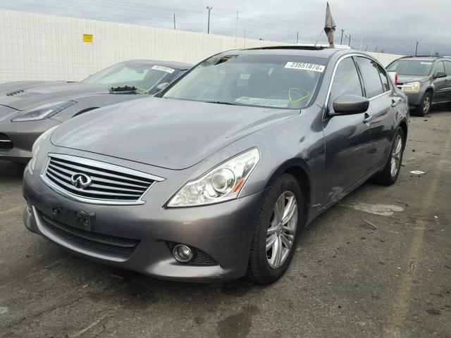 JN1DV6AP5CM811116 - 2012 INFINITI G25 BASE GRAY photo 2