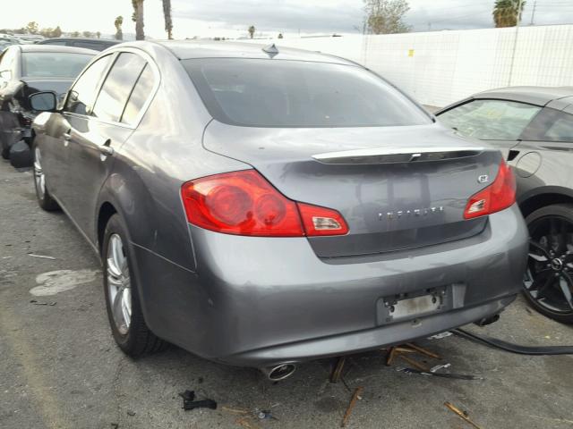 JN1DV6AP5CM811116 - 2012 INFINITI G25 BASE GRAY photo 3