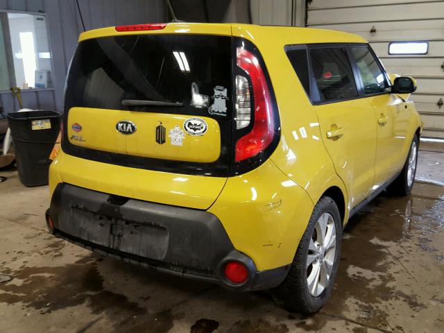 KNDJP3A54F7135560 - 2015 KIA SOUL + YELLOW photo 4