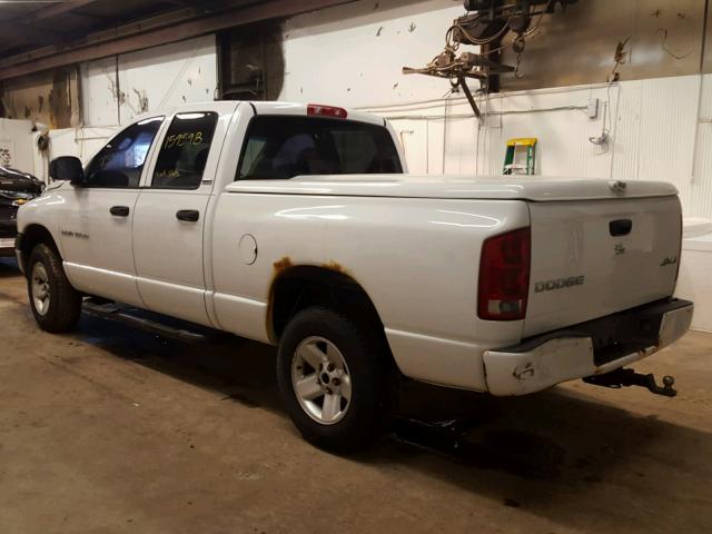 1B7HU18N62J111601 - 2002 DODGE RAM 1500 WHITE photo 3