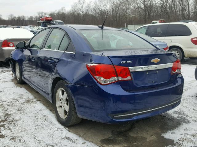 1G1PF5SCXC7308444 - 2012 CHEVROLET CRUZE LT BLUE photo 3