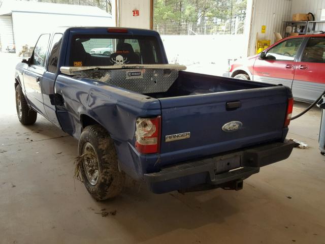 1FTYR44E97PA48782 - 2007 FORD RANGER SUP BLUE photo 3