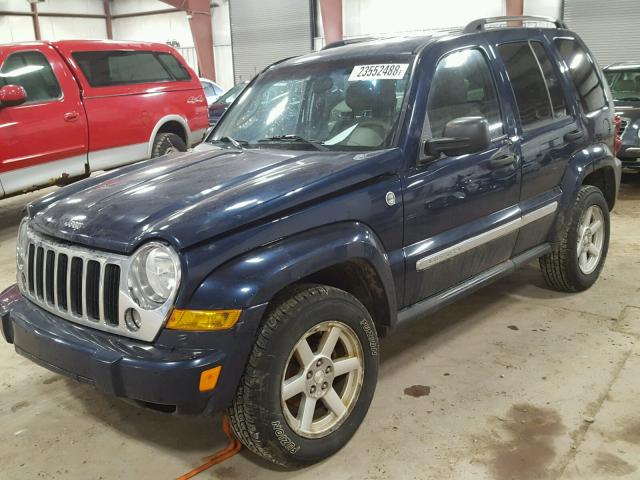 1J8GL58K76W143471 - 2006 JEEP LIBERTY LI BLUE photo 2