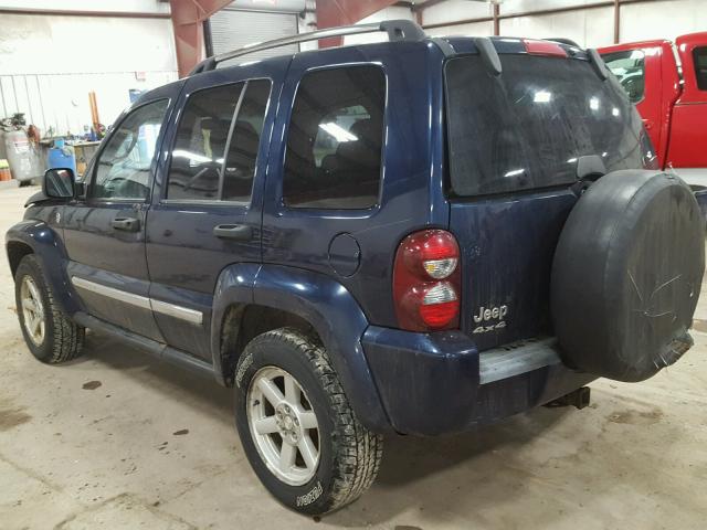 1J8GL58K76W143471 - 2006 JEEP LIBERTY LI BLUE photo 3