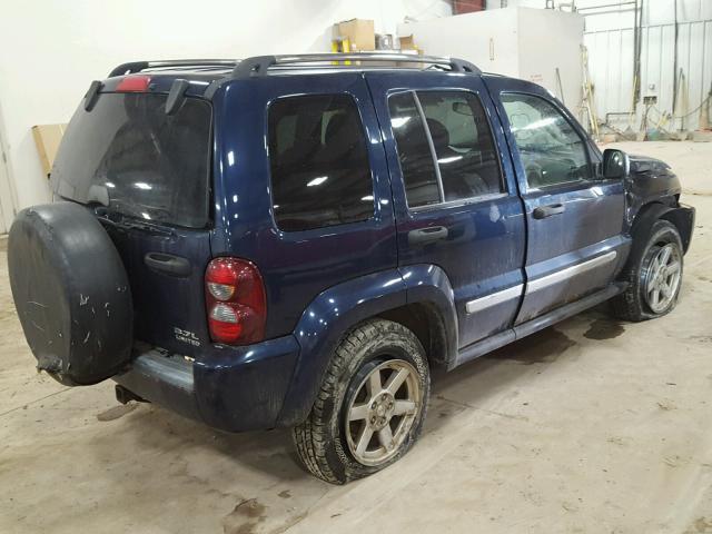 1J8GL58K76W143471 - 2006 JEEP LIBERTY LI BLUE photo 4