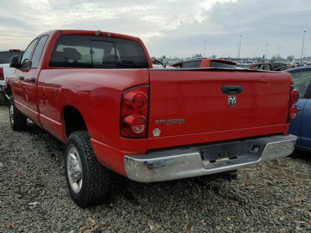 3D7KR28A87G822533 - 2007 DODGE RAM 2500 S RED photo 3