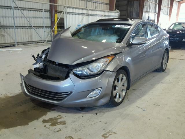 KMHDH4AE1CU466850 - 2012 HYUNDAI ELANTRA GL GRAY photo 2