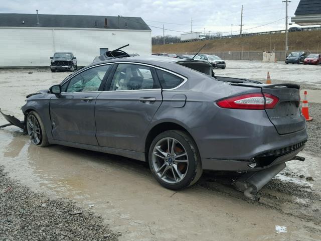 3FA6P0D92ER310968 - 2014 FORD FUSION TIT GRAY photo 3