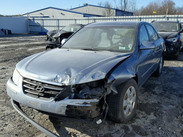 5NPET46C49H557905 - 2009 HYUNDAI SONATA GLS BLUE photo 2