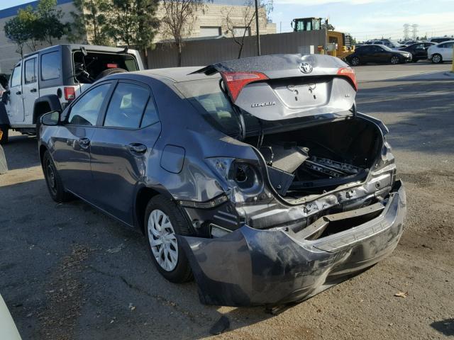 5YFBURHE1HP690599 - 2017 TOYOTA COROLLA L GRAY photo 3