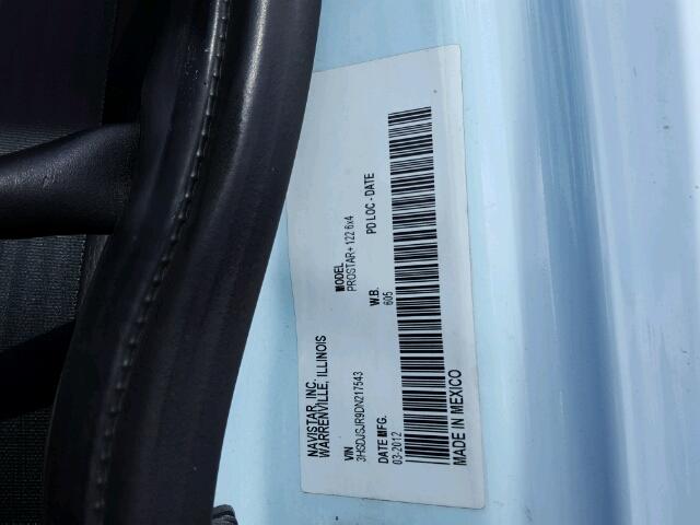 3HSDJSJR9DN217543 - 2013 INTERNATIONAL PROSTAR أزرق صورة 10