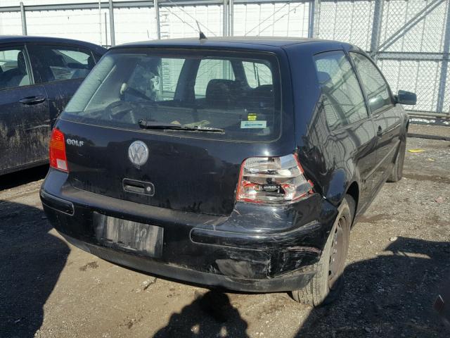 9BWBT61J514042383 - 2001 VOLKSWAGEN GOLF GL BLACK photo 4