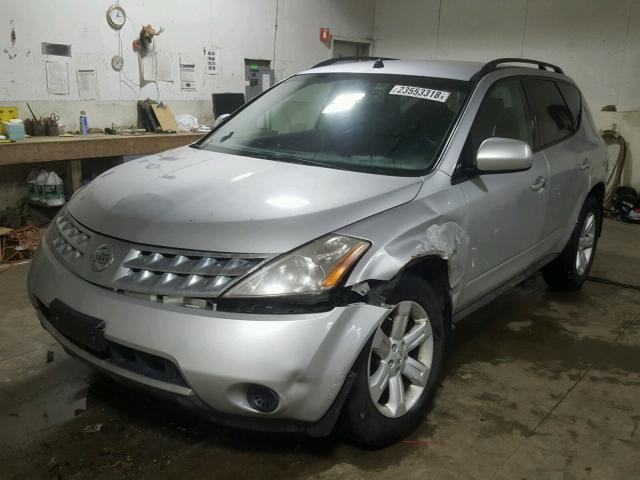 JN8AZ08WX7W655006 - 2007 NISSAN MURANO SL SILVER photo 2